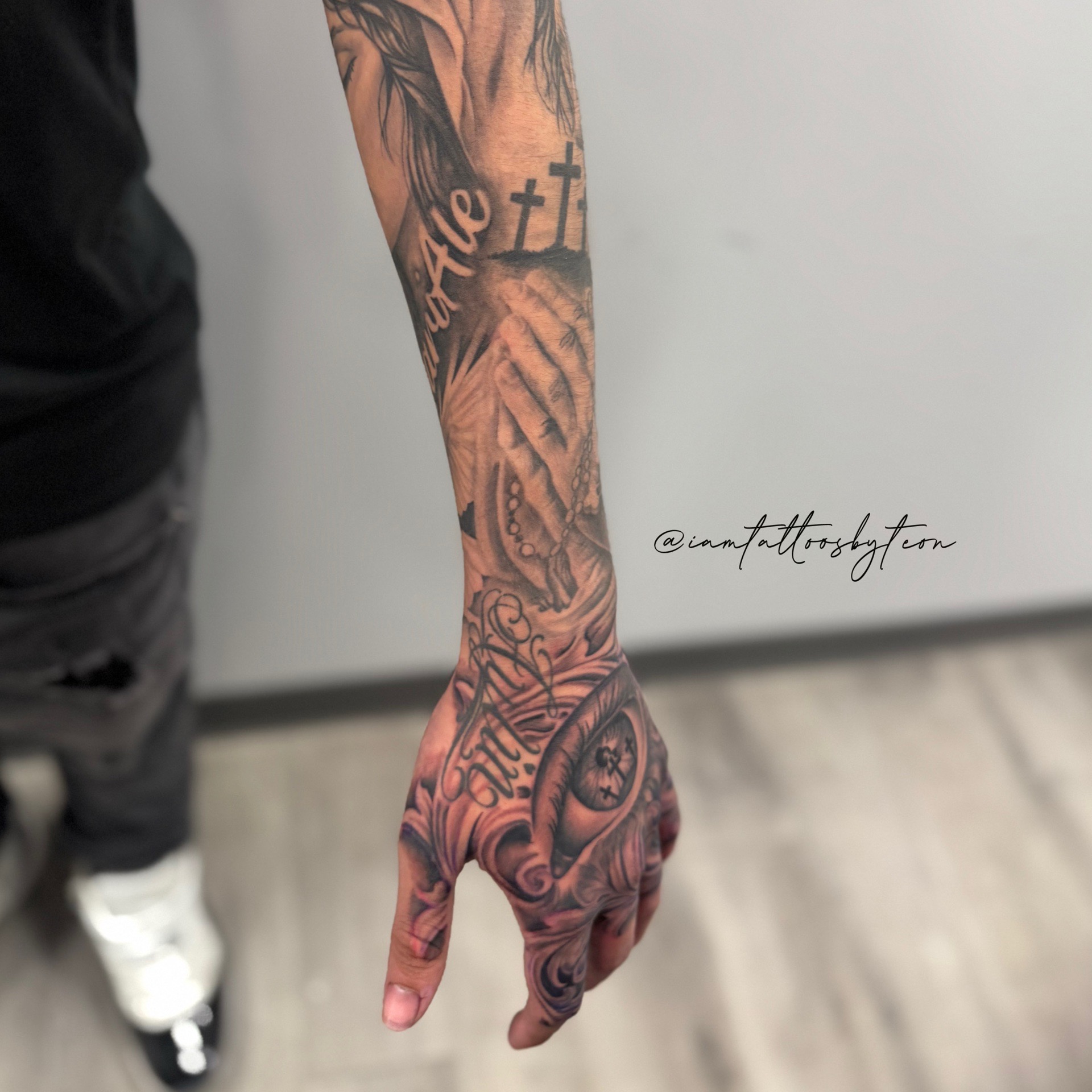 Black & Grey + Realism eye tattoo on Forearm by TheINQCollective on TattMe