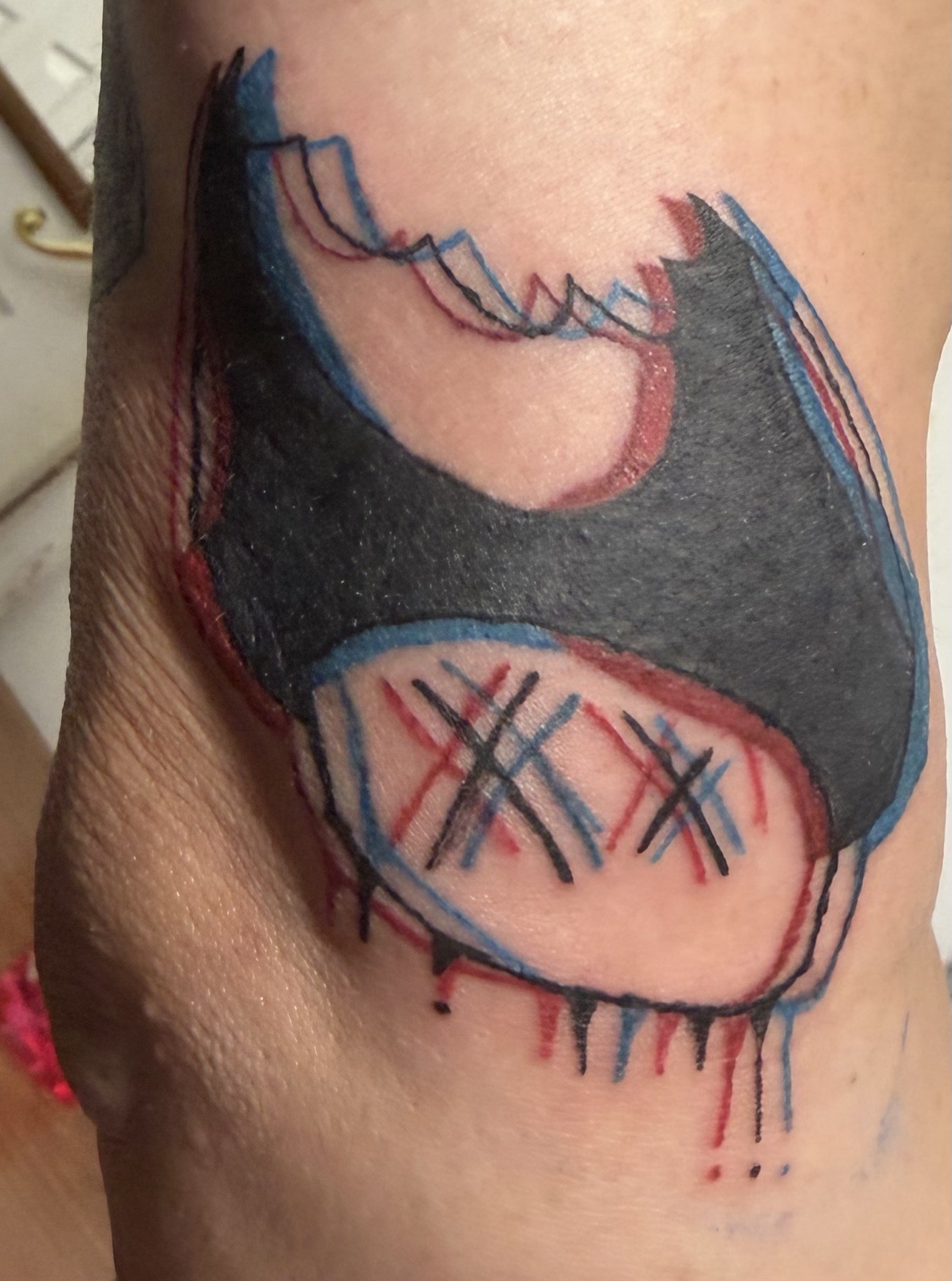 Abstract + Illustrative monster tattoo on Elbow by Apex_Effort_Studio on TattMe