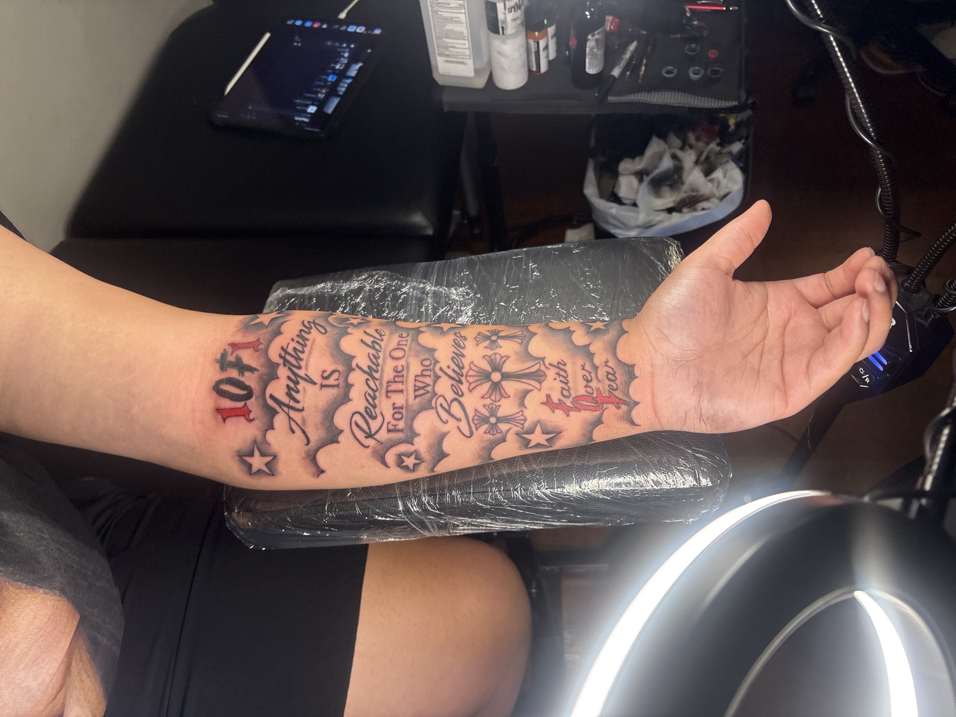 Black-work + Line-work tattoo by MaleekInkz on TattMe
