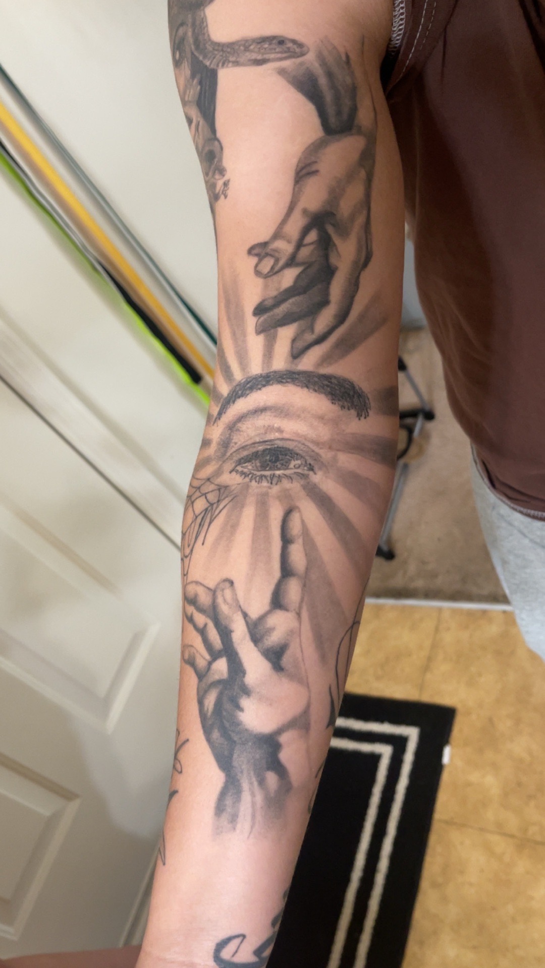 Black & Grey + Realism hands tattoo on Forearm by Jamarious_Cook on TattMe