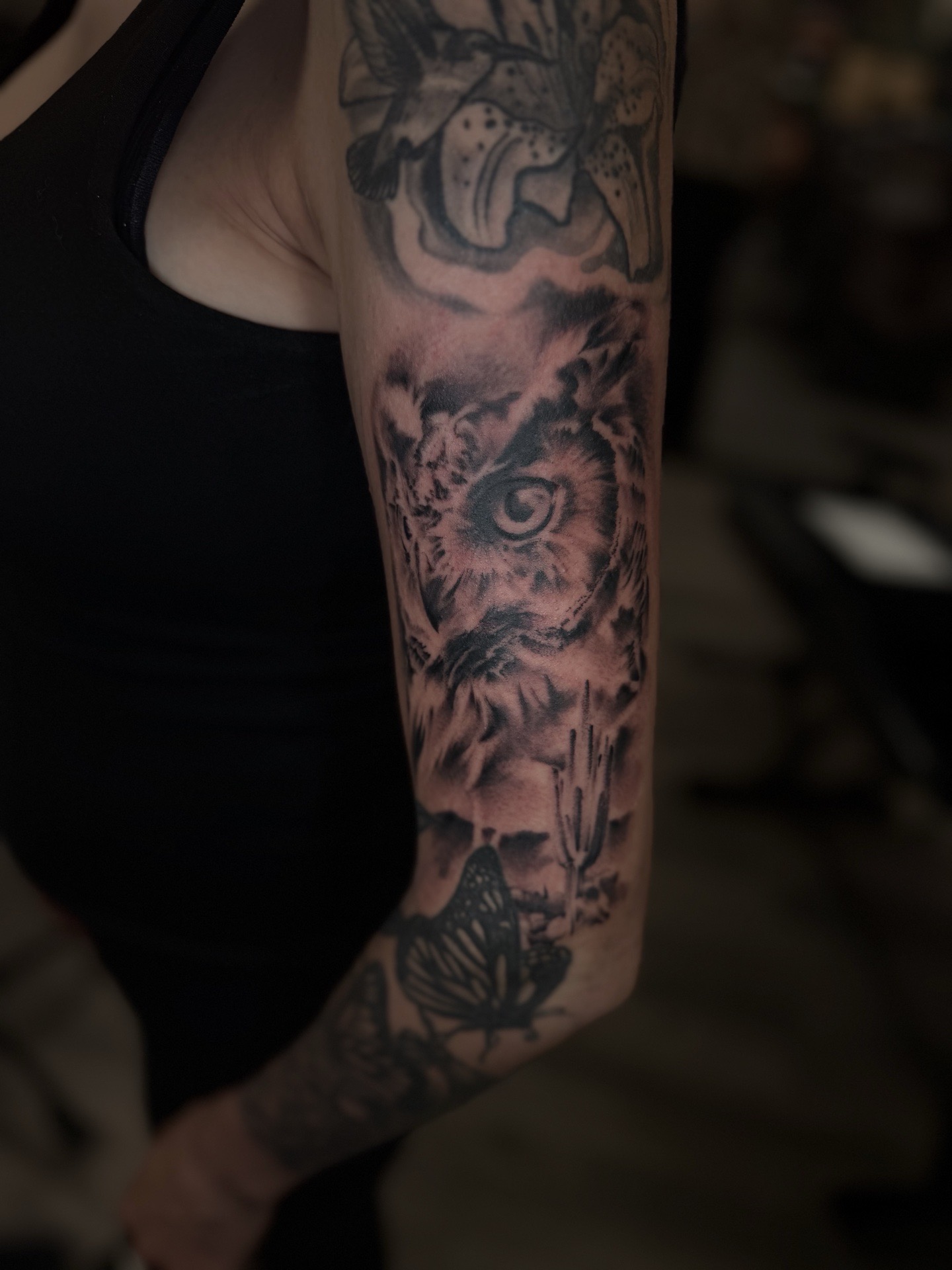 owl tattoo on Upper Arm by Radtattoo on TattMe