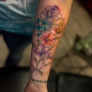 floral tattoo on Forearm by Radtattoo on TattMe