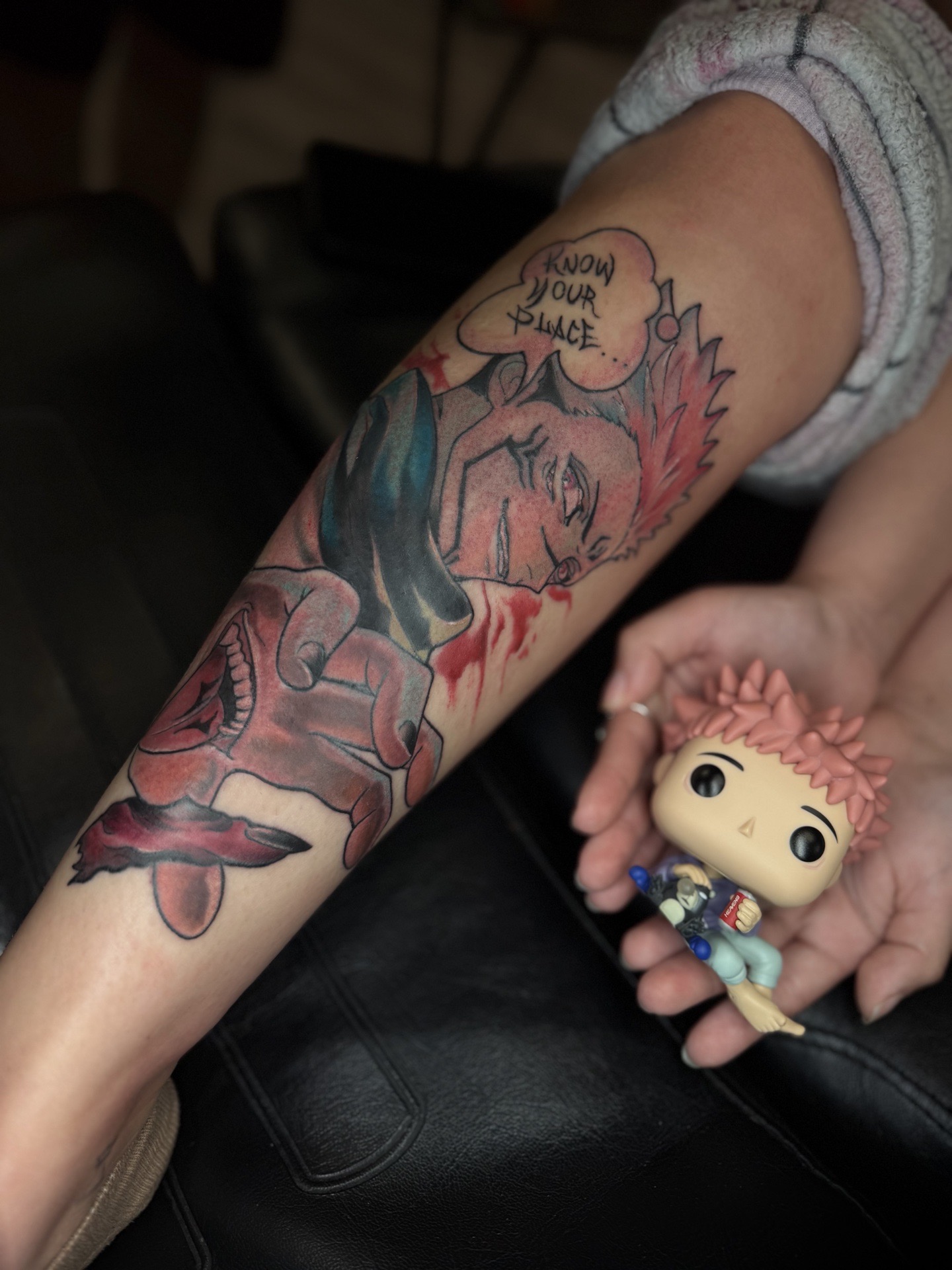 sukuna tattoo on Calf by Radtattoo on TattMe