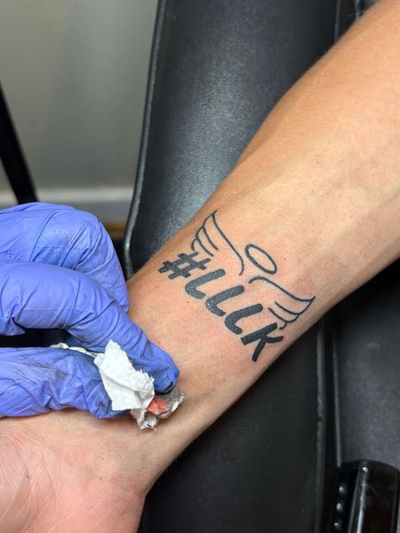 Lettering, Fine Line, Black & Grey tattoo by TattedbyJayden Newington, GA