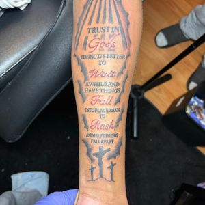 Lettering + Script text tattoo on Forearm by TattedbyJayden on TattMe