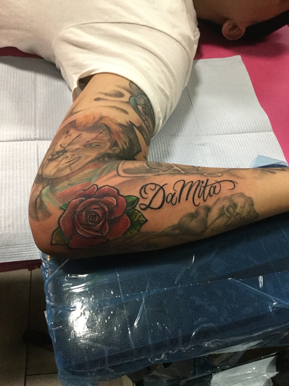Black & Grey + Script tattoo by MissRitaBaby_Tattoos on TattMe