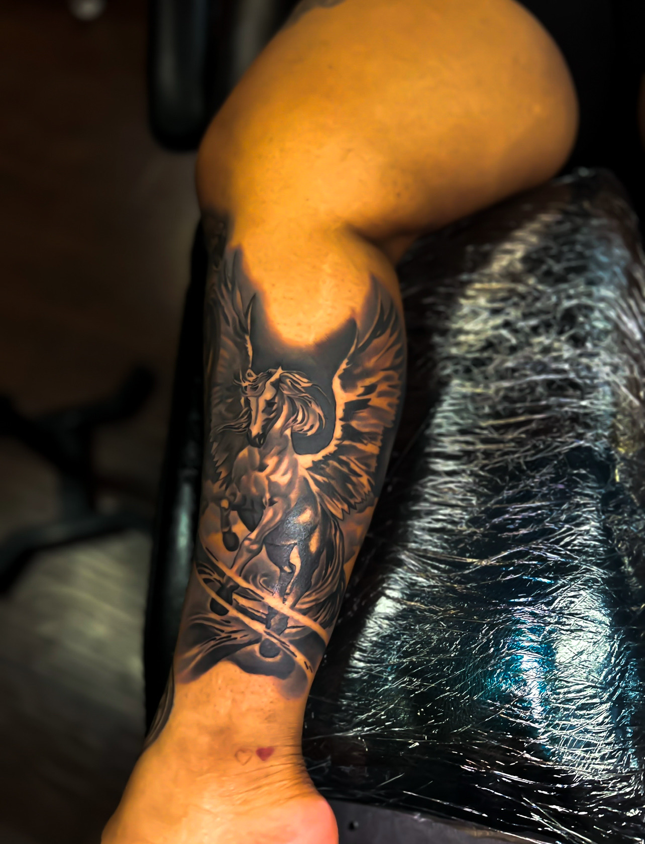 Black & Grey + Realism pegasus tattoo by TattsbyJay2inky on TattMe