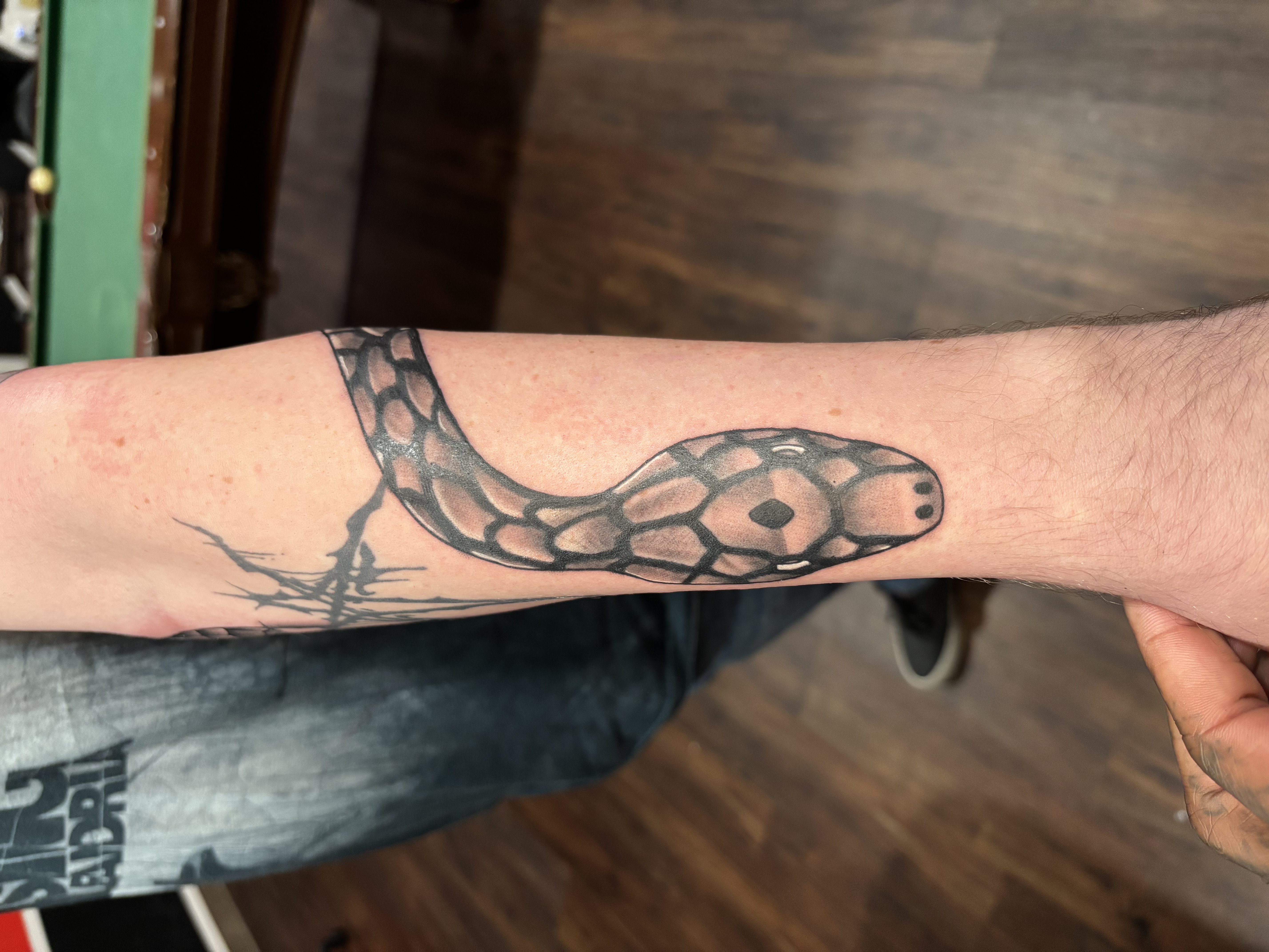 Black & Grey + Illustrative snake tattoo by Ink_Mob_Studios on TattMe