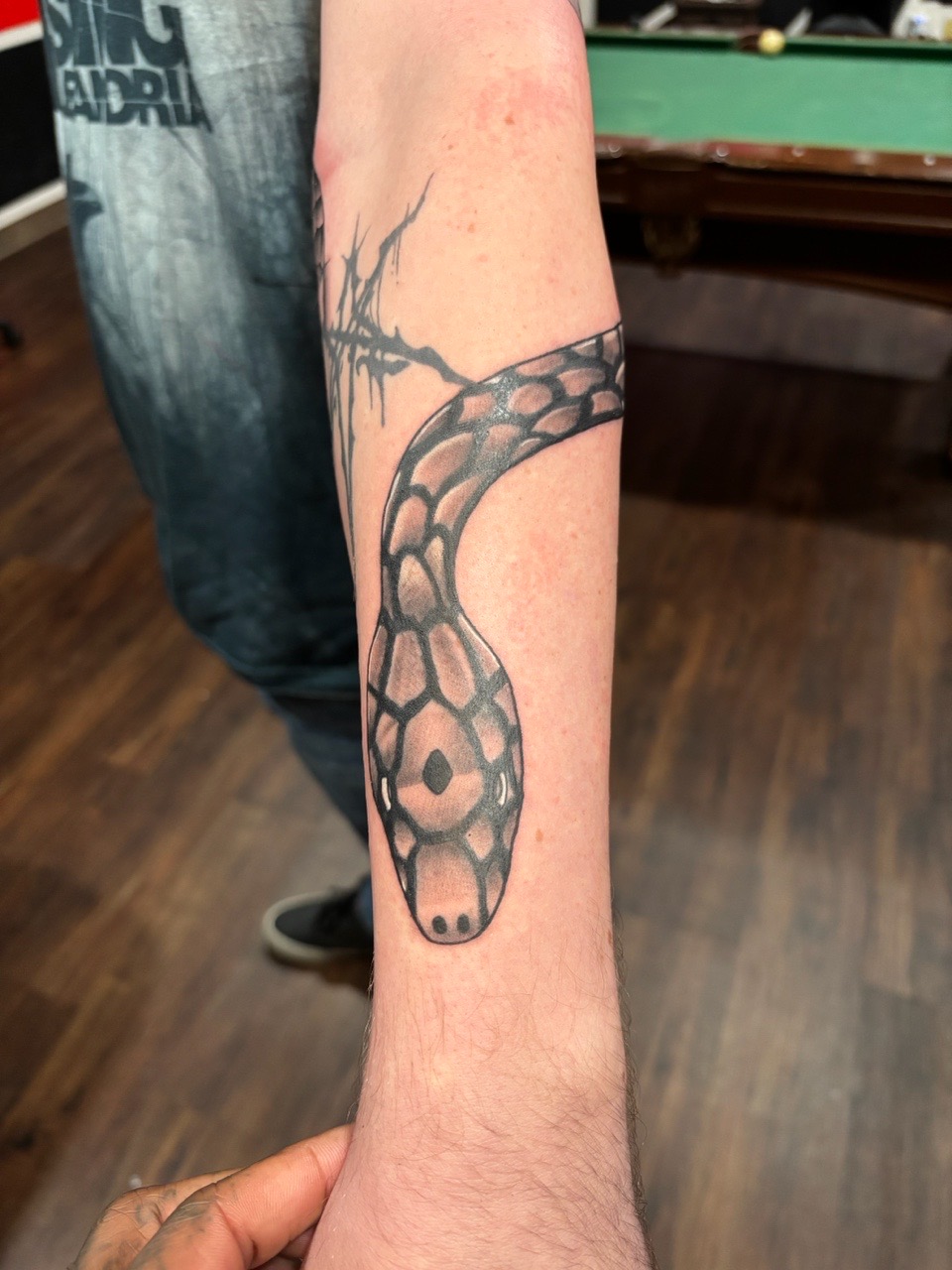 Black & Grey + Illustrative snake tattoo by Ink_Mob_Studios on TattMe