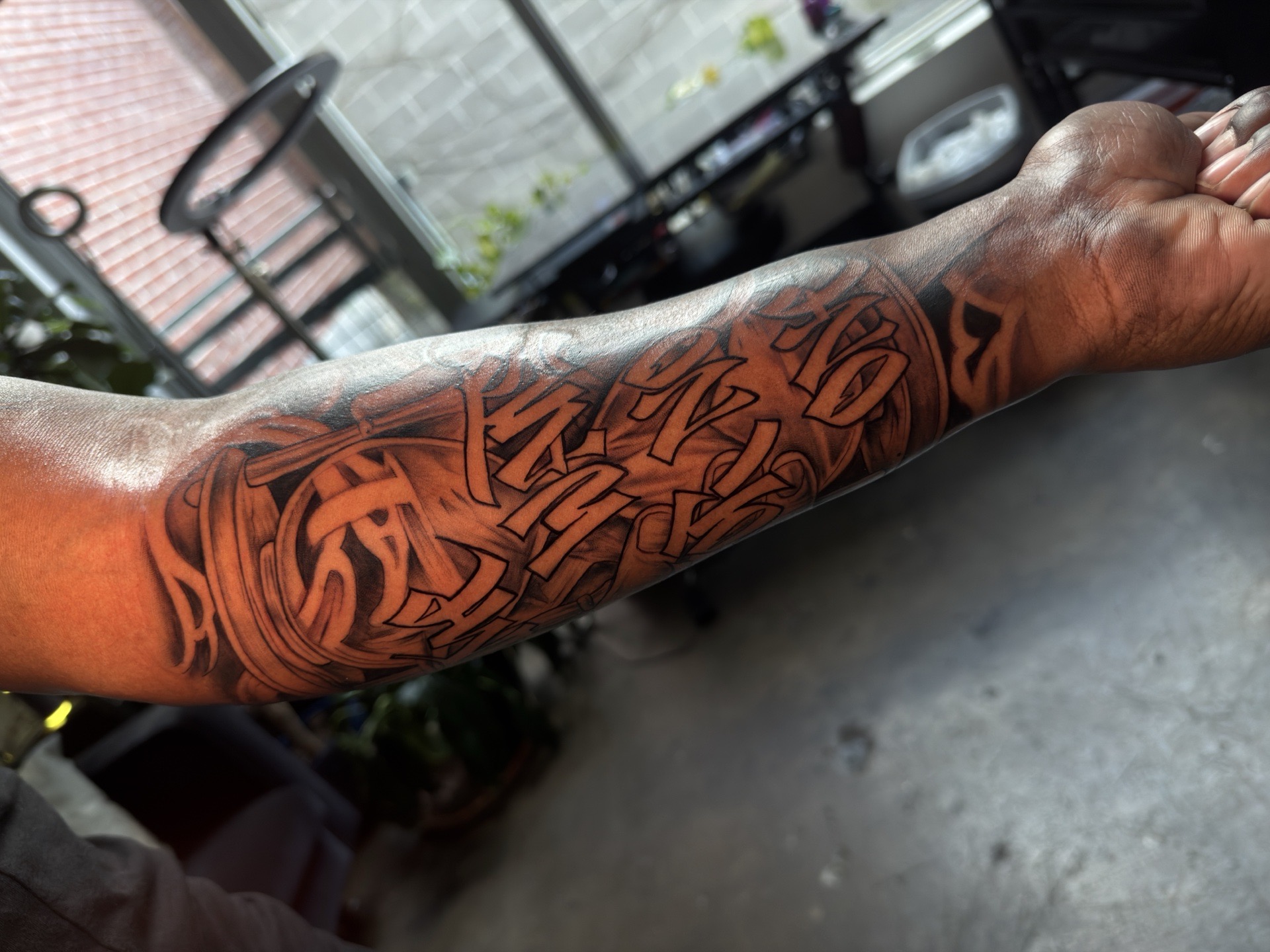 Black & Grey + Graffiti graffiti tattoo on Forearm by SkaijRose on TattMe