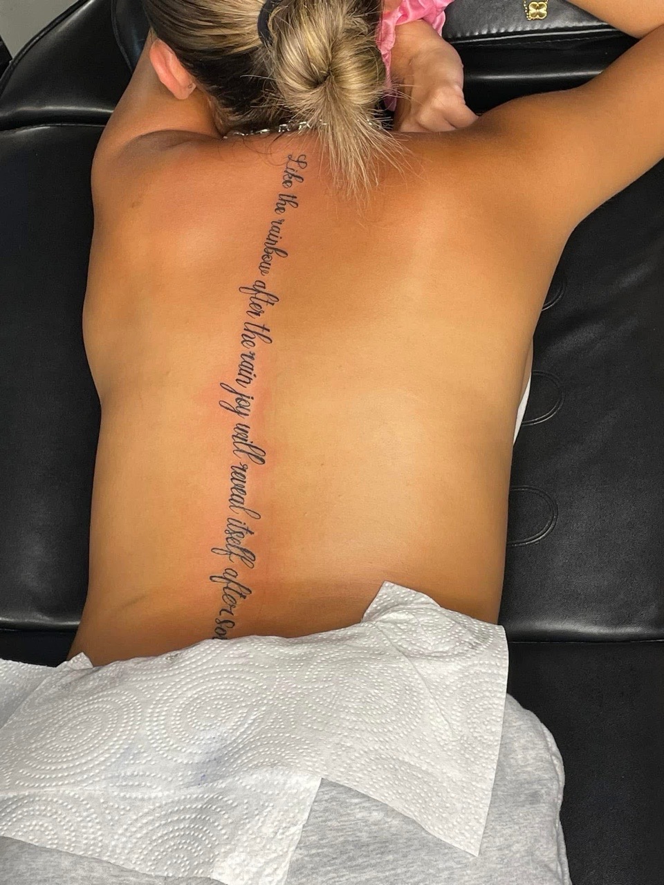 Black & Grey + Lettering script tattoo by Bizzarreink on TattMe