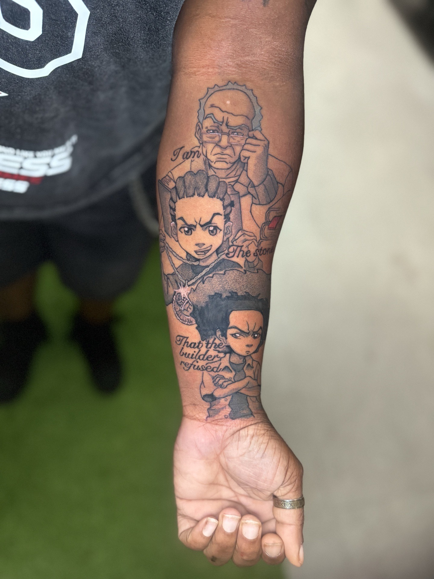 Illustrative + Cartoon huey freeman tattoo on Forearm by Edwaun_Randall on TattMe
