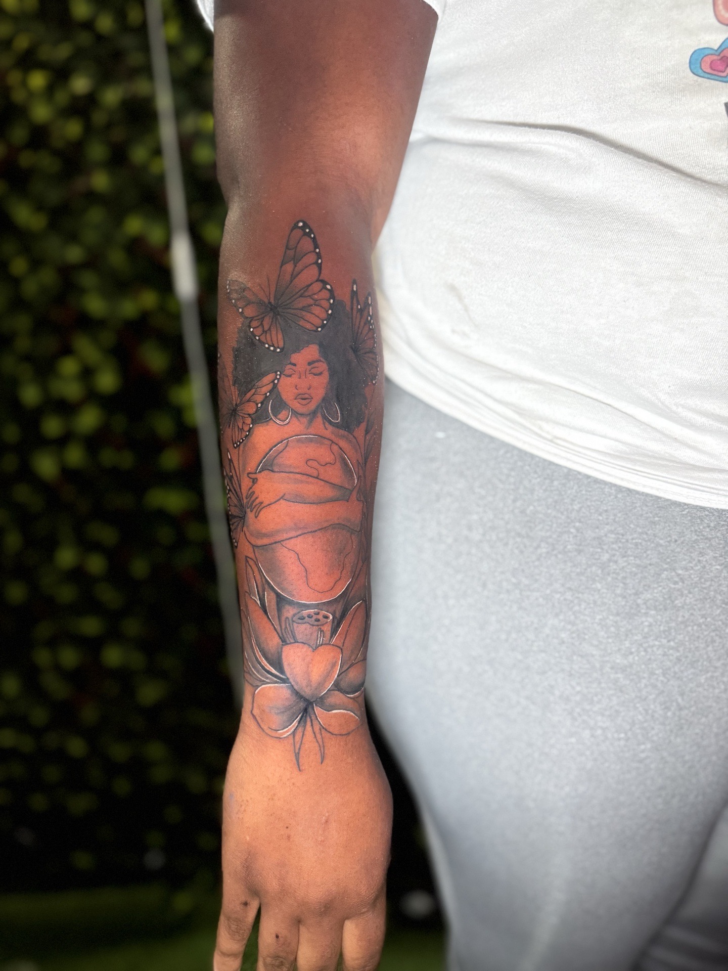 Illustrative + Black & Grey woman tattoo on Forearm by Edwaun_Randall on TattMe