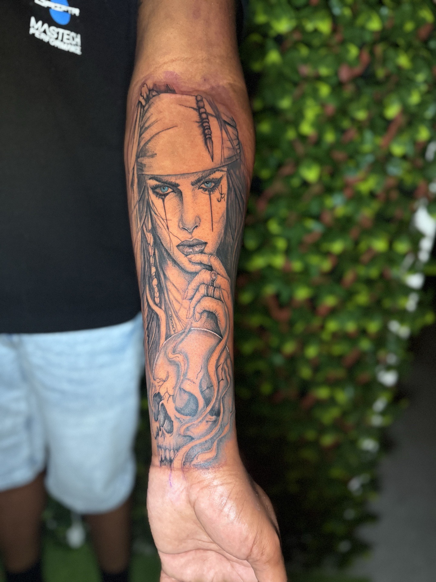 Black & Grey + Realism pirate tattoo on Forearm by Edwaun_Randall on TattMe