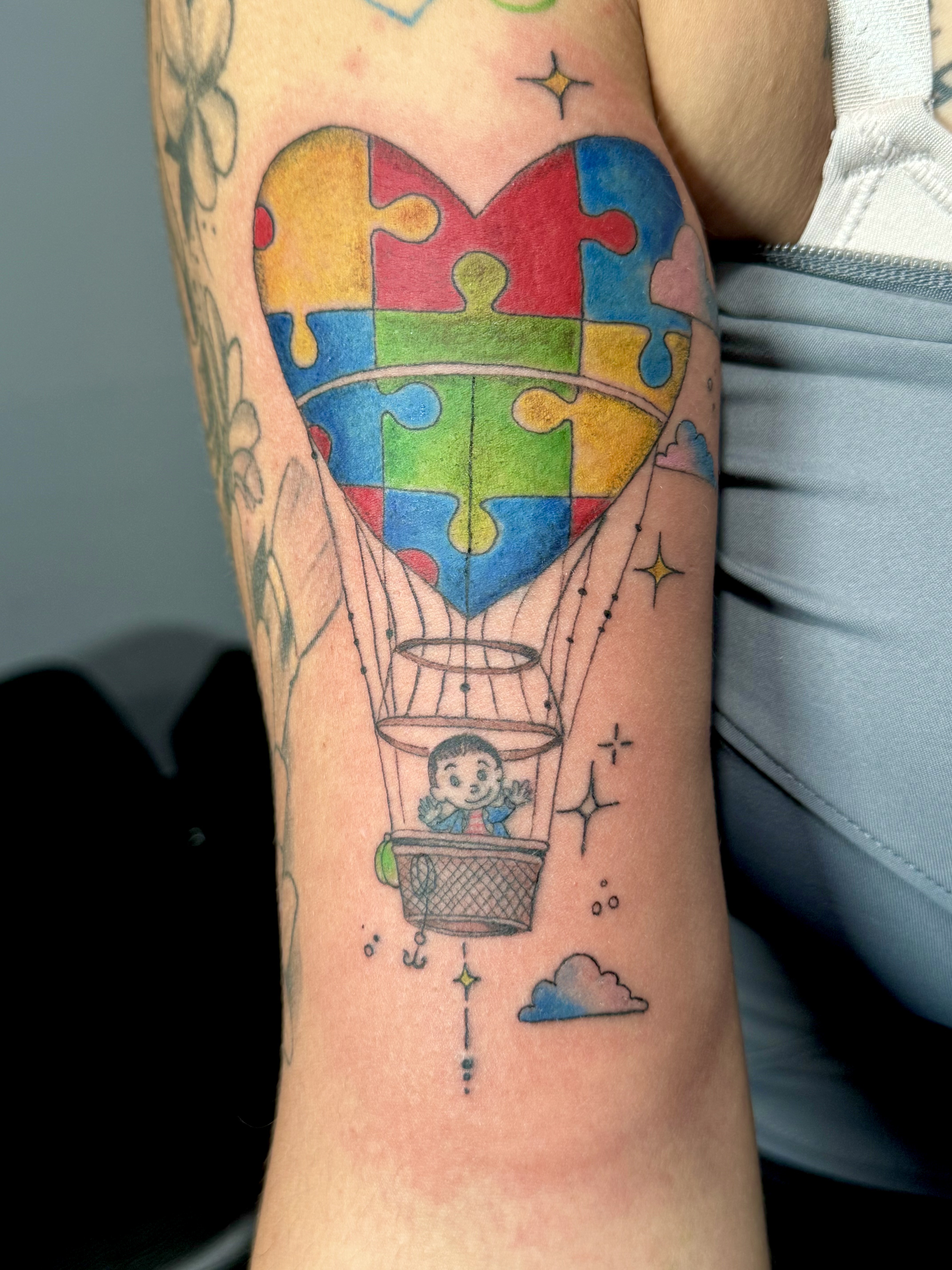 Color + Symbolic autism tattoo by TattMeUp5 on TattMe