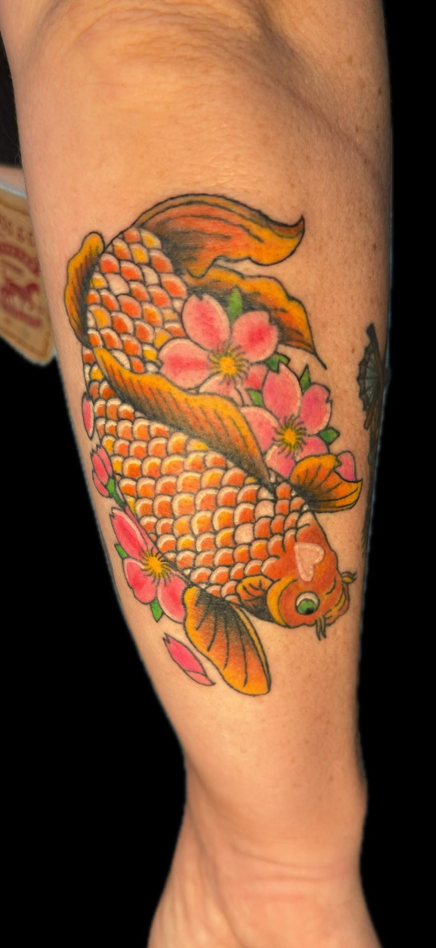 Japanese + Color koi fish tattoo on Forearm by Carmela_Bella on TattMe