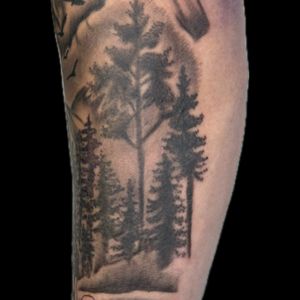 Black & Grey + Illustrative mountains tattoo on Forearm by Carmela_Bella on TattMe