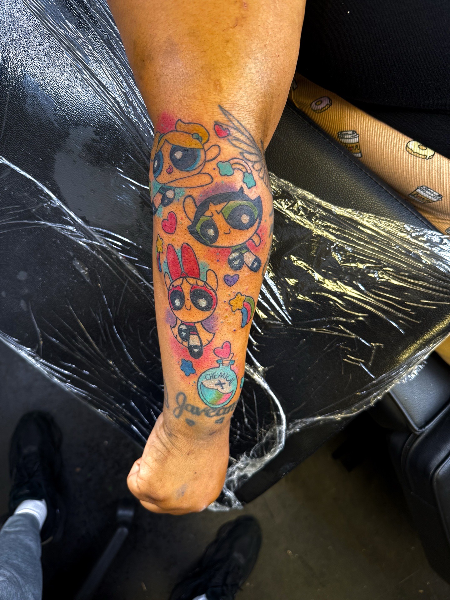 Cartoon + Color powerpuff girls tattoo on Forearm by JST on TattMe