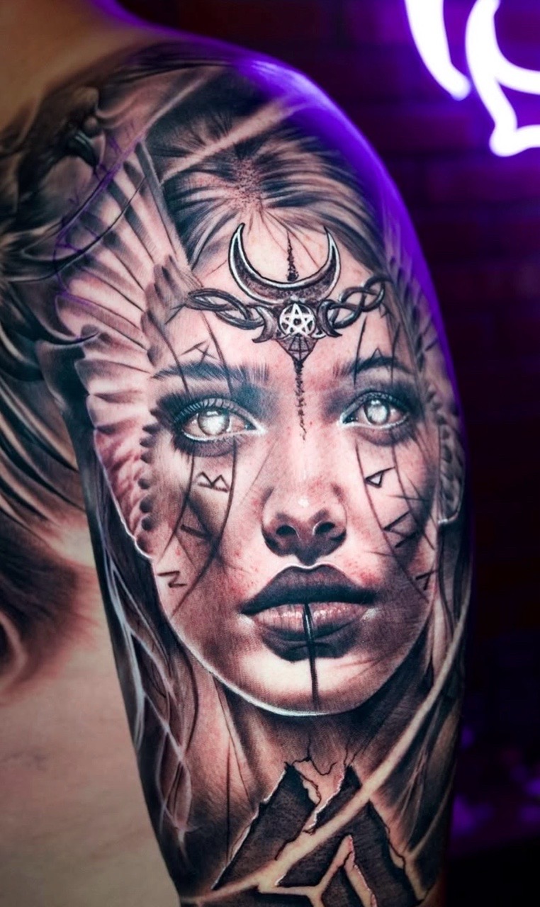 Portrait Realism + Realism valkyrie tattoo by Tattoosbyjm on TattMe