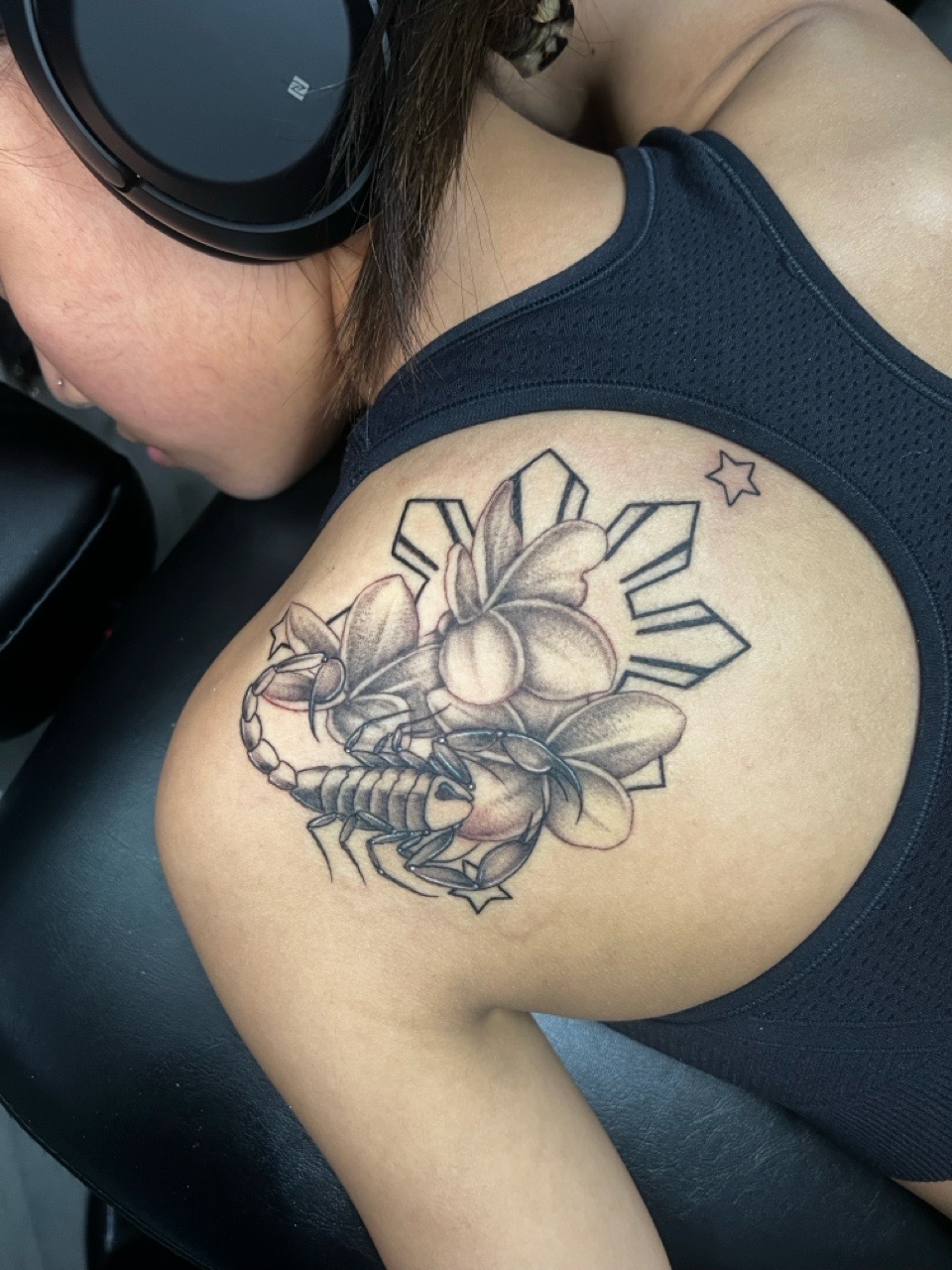 Illustrative + Floral scorpion tattoo by Ink_by_Noble on TattMe