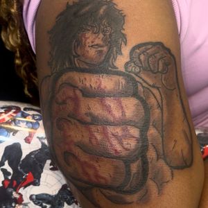 Anime + Illustrative character tattoo on Upper Arm by Bakerboyink on TattMe