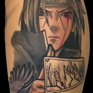 Anime + Pop Culture character tattoo on Calf by Bakerboyink on TattMe