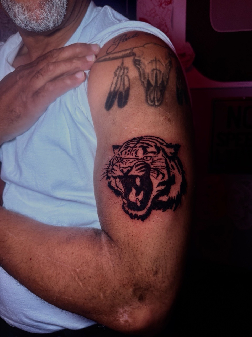 Black & Grey + Animals tiger tattoo by Inkbyjmoney on TattMe