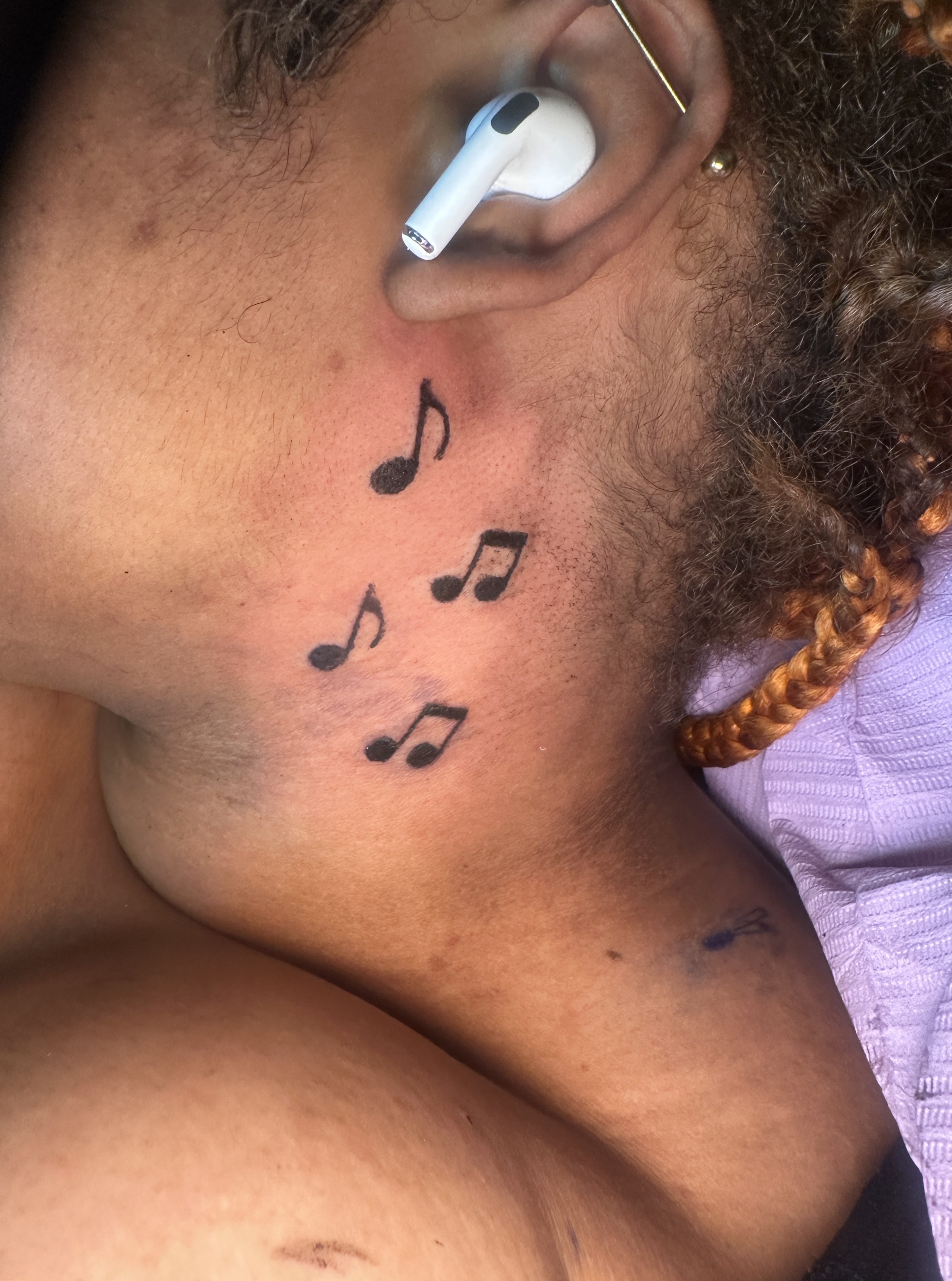 Minimalist music notes tattoo by GenWooArt on TattMe