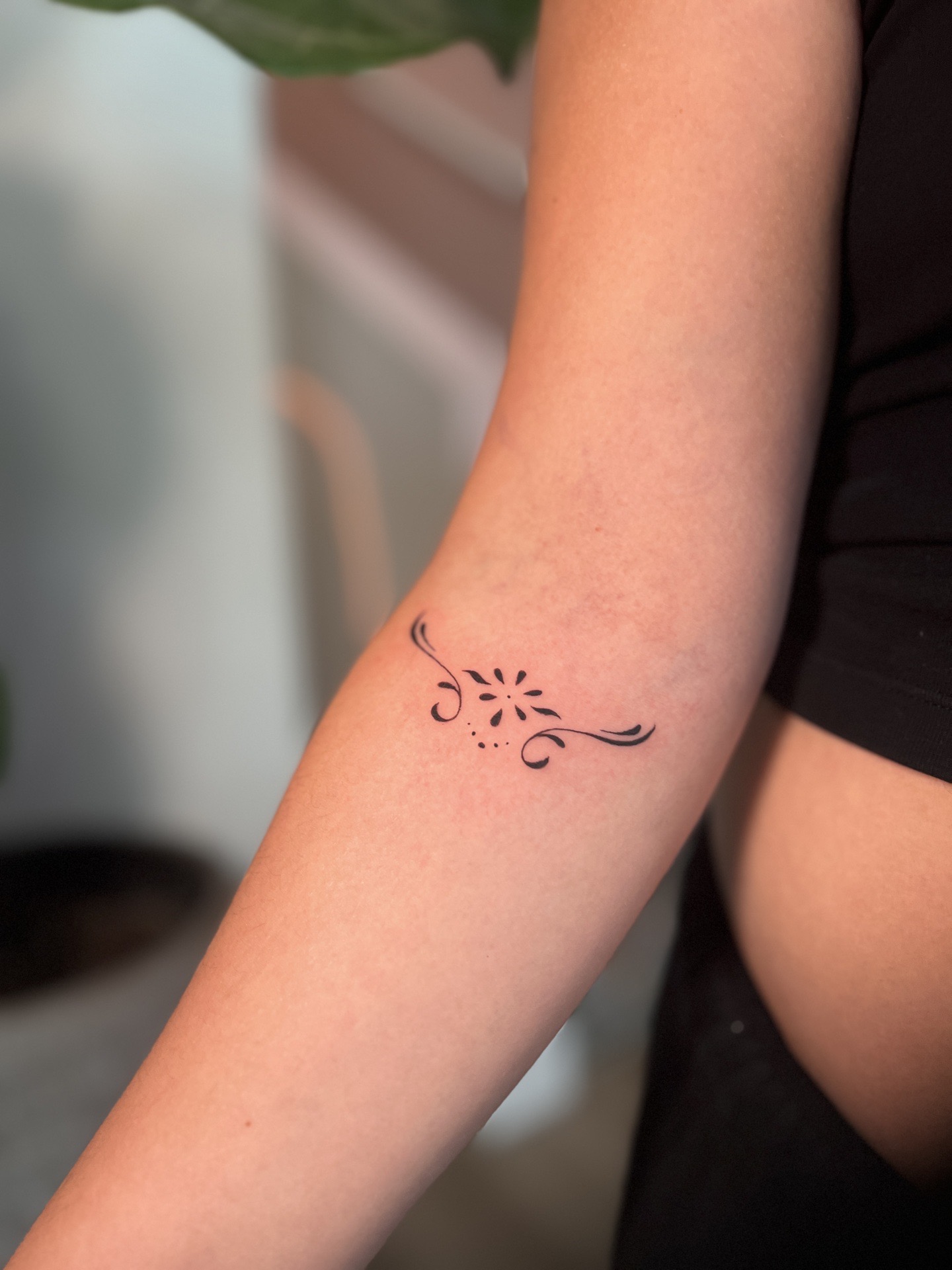 Fine Line + Minimalist flower tattoo on Forearm by cozinks on TattMe