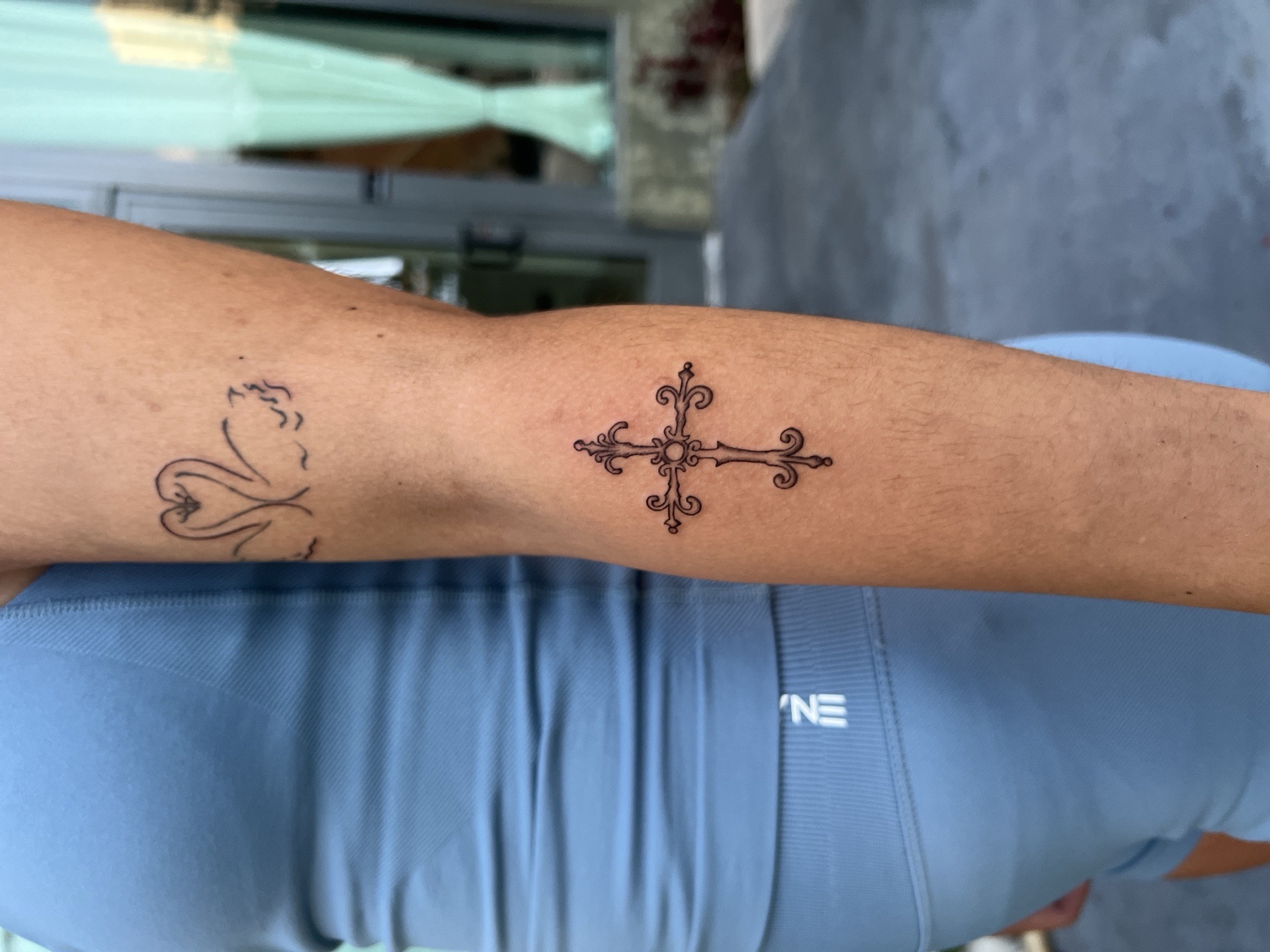 Black & Grey + Fine Line tattoo on Forearm by cozinks on TattMe