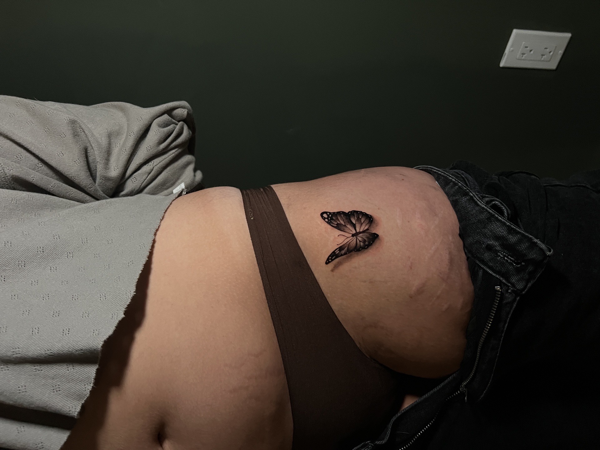 Black & Grey Butterfly tattoo by cozinks on TattMe