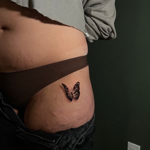 Black & Grey Butterfly tattoo by cozinks on TattMe