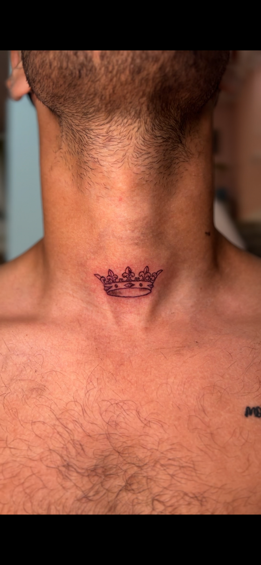 Fine Line + Black & Grey tattoo on Neck (Front) by cozinks on TattMe