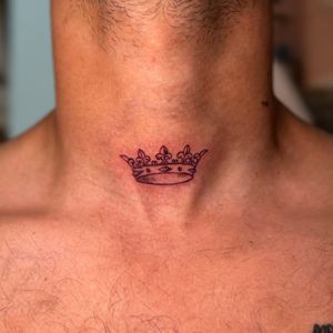 Fine Line + Black & Grey tattoo on Neck (Front) by cozinks on TattMe