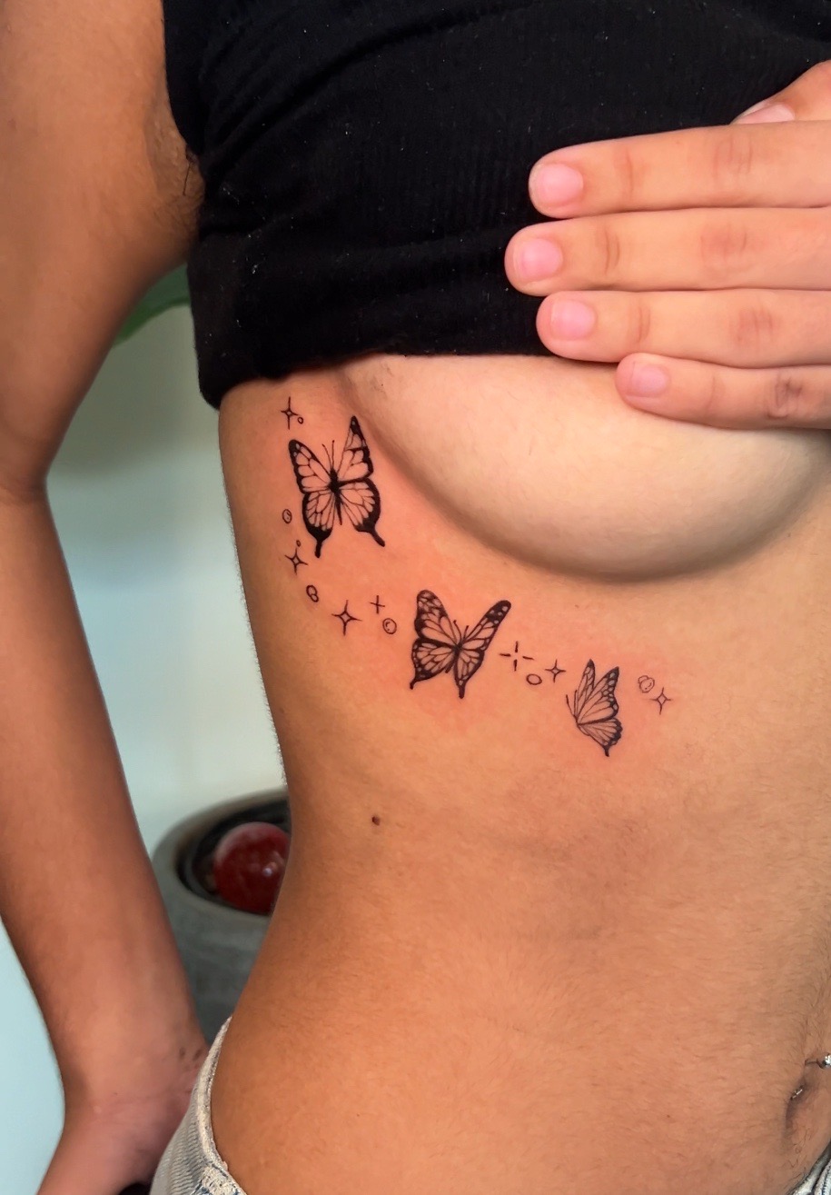 Black & Grey Butterfly tattoo by cozinks on TattMe