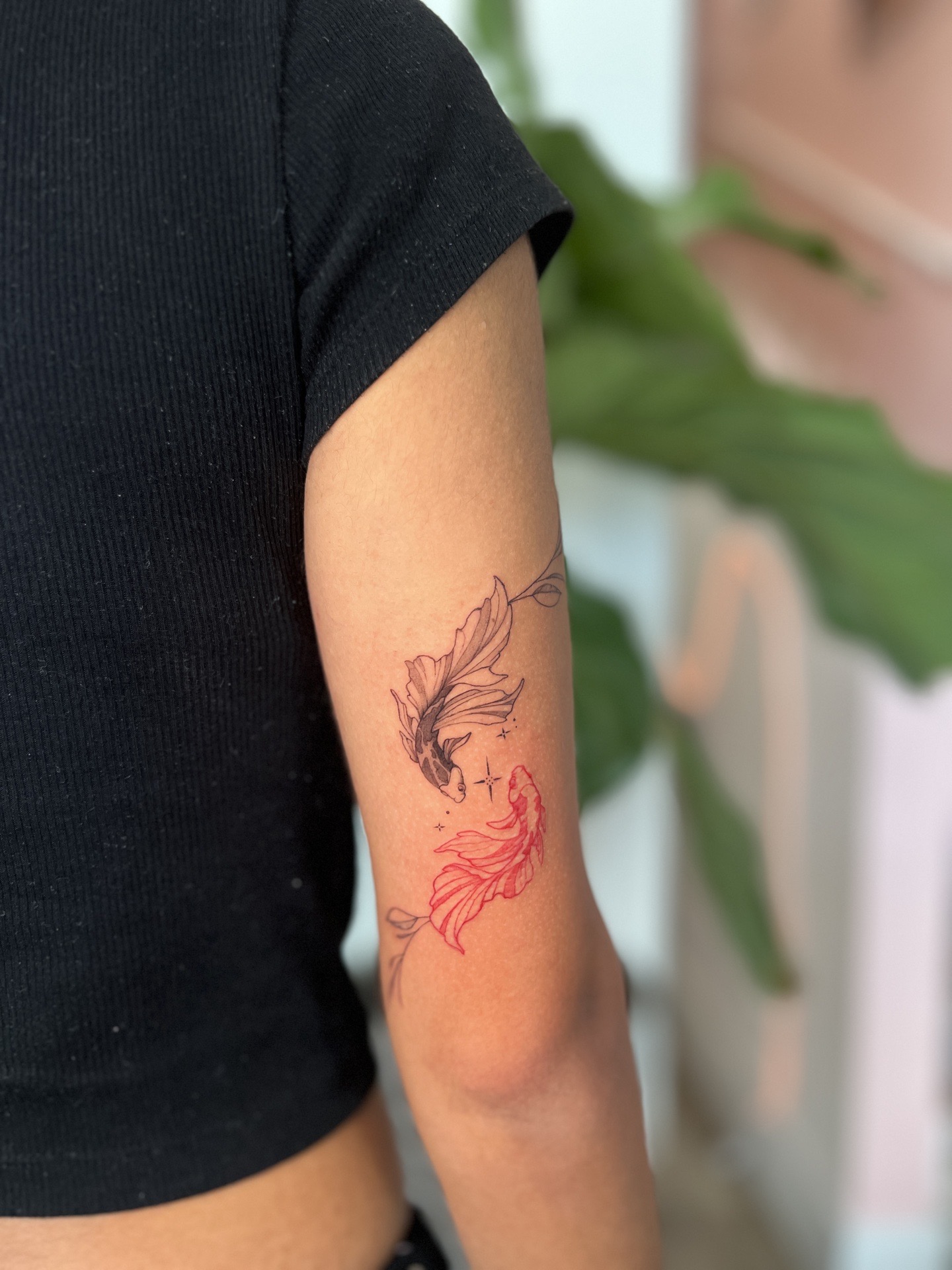 Black & Grey + Dot-work Animal tattoo on Upper Arm by cozinks on TattMe