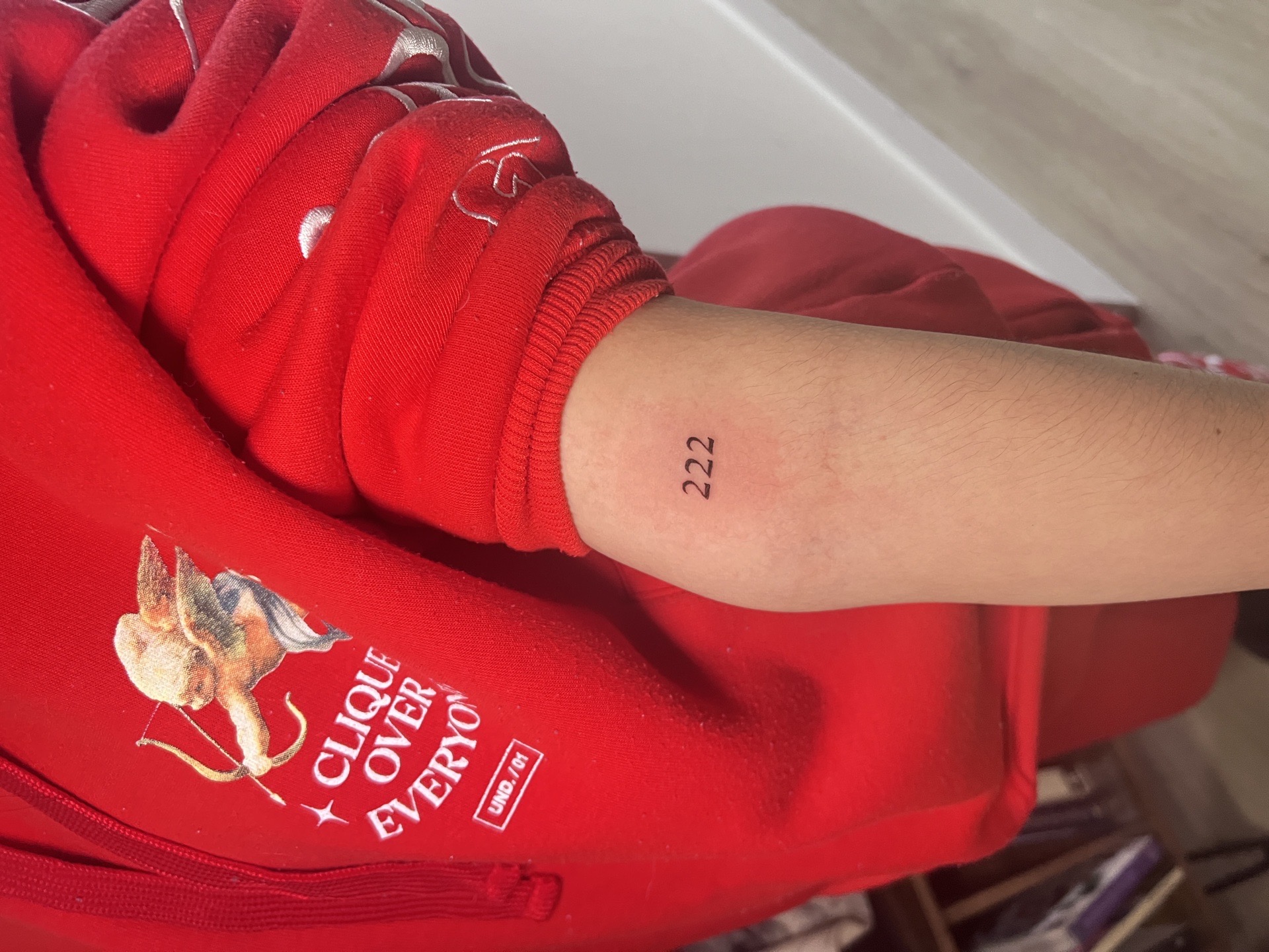 Fine Line Script tattoo by cozinks on TattMe