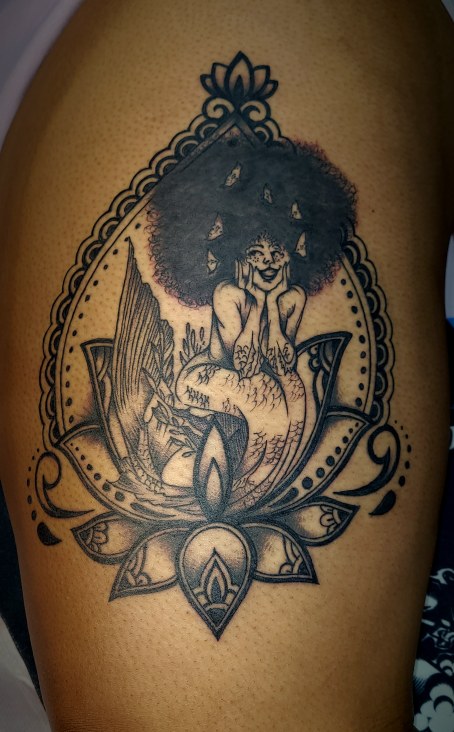 Traditional + Black & Grey mandala tattoo by Lawrence_J_Moore_Jr on TattMe