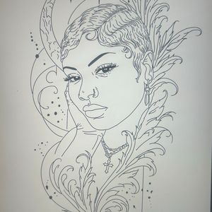 Fine Line + Illustrative woman tattoo by Grant_Wright on TattMe