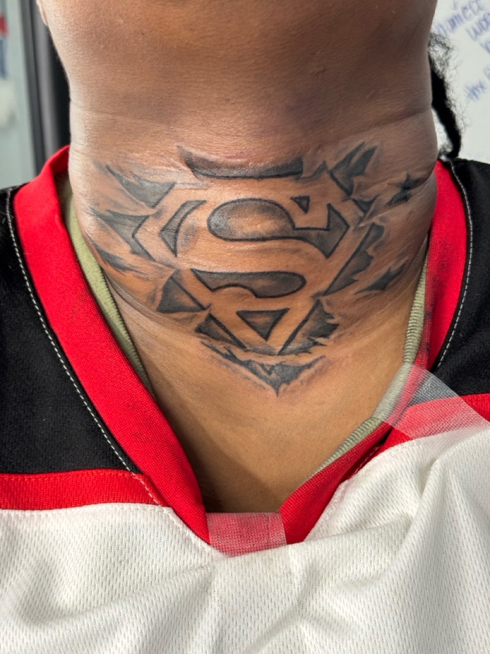 Black & Grey + Illustrative superman tattoo by DREAMart_Tattoos on TattMe