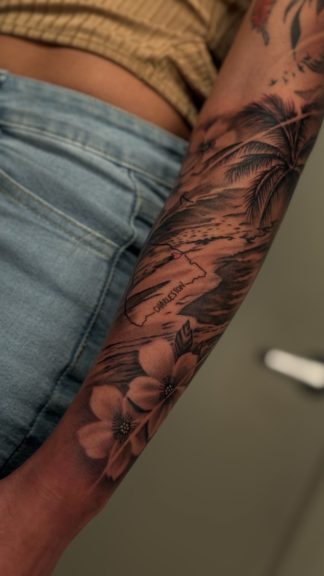 Black & Grey + Illustrative map tattoo on Forearm by Randy_SaVaage on TattMe