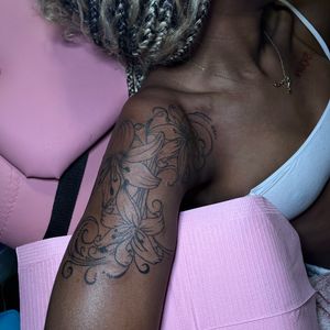 Fine Line tattoo on Upper Arm by InkedByNaireea on TattMe