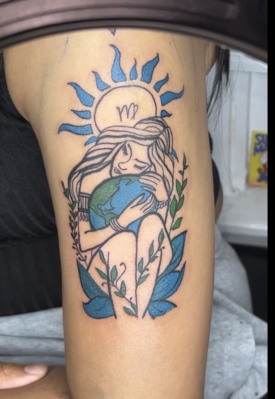 Floral + Illustrative tattoo by GraceSolArt on TattMe