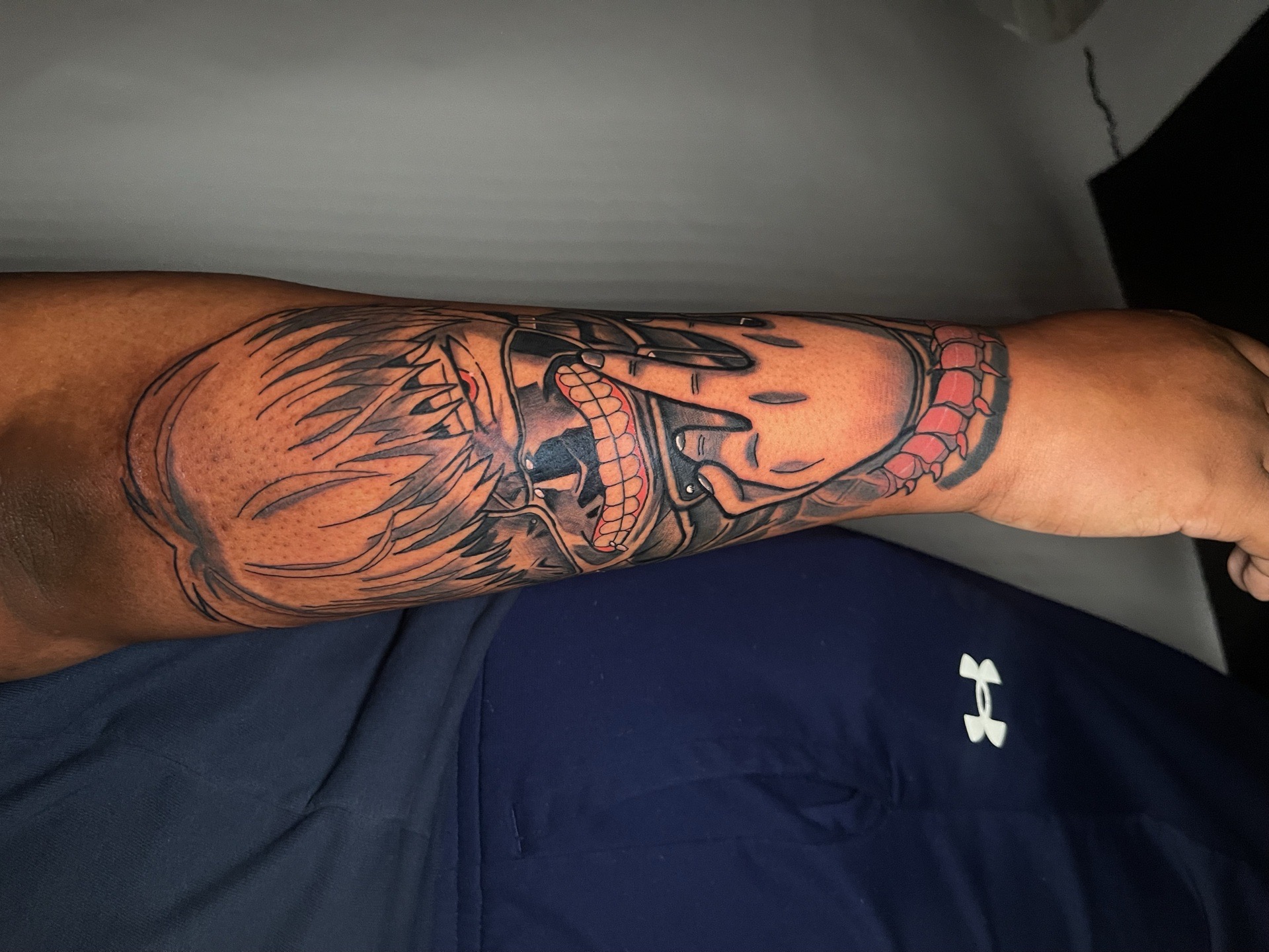 Anime + Illustrative anime character tattoo on Forearm by splattedby_BG on TattMe