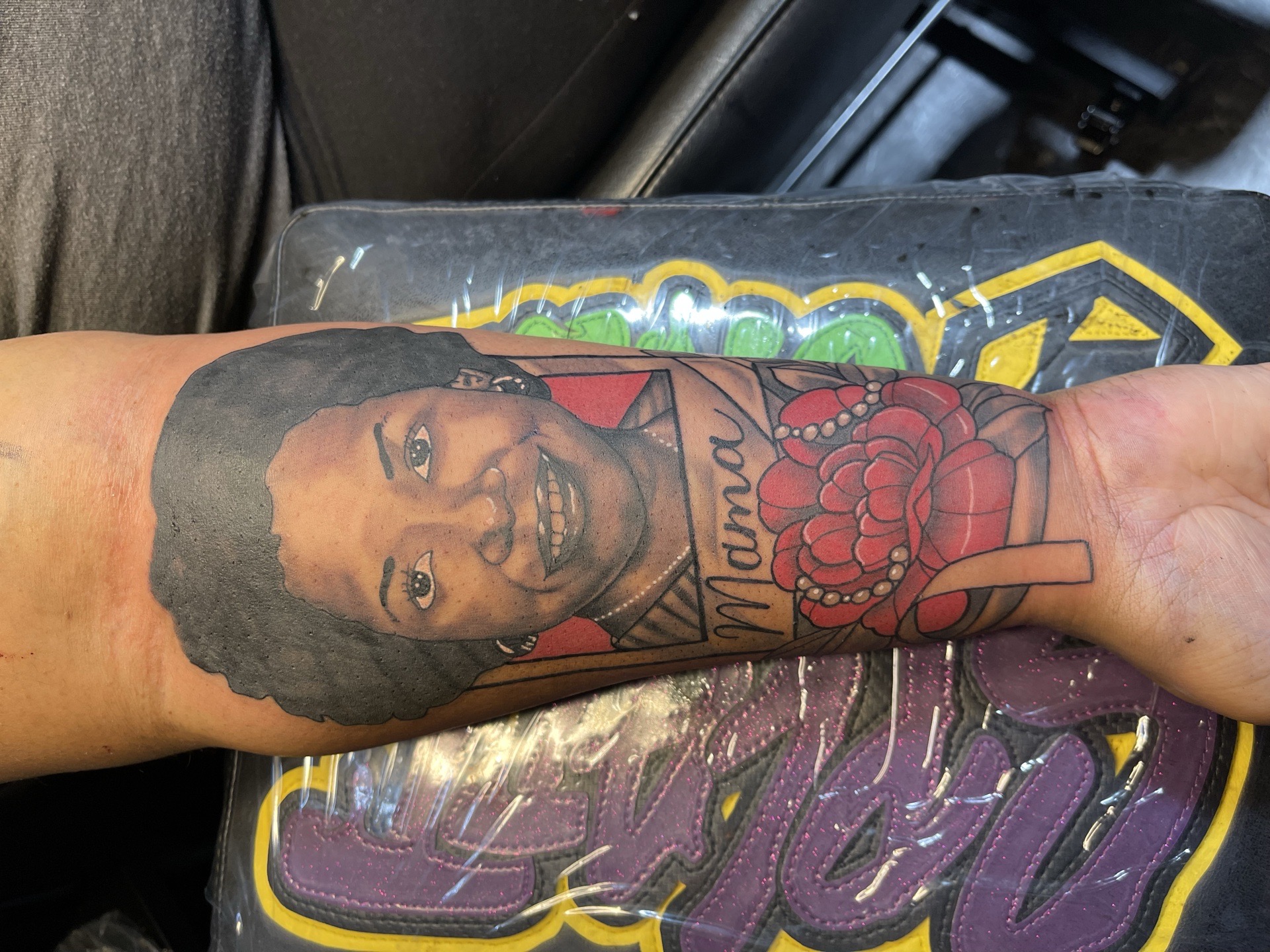 Portrait + Realism portrait tattoo on Forearm by splattedby_BG on TattMe
