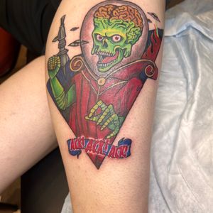New School + Pop Culture alien tattoo on Calf by Kiwi on TattMe