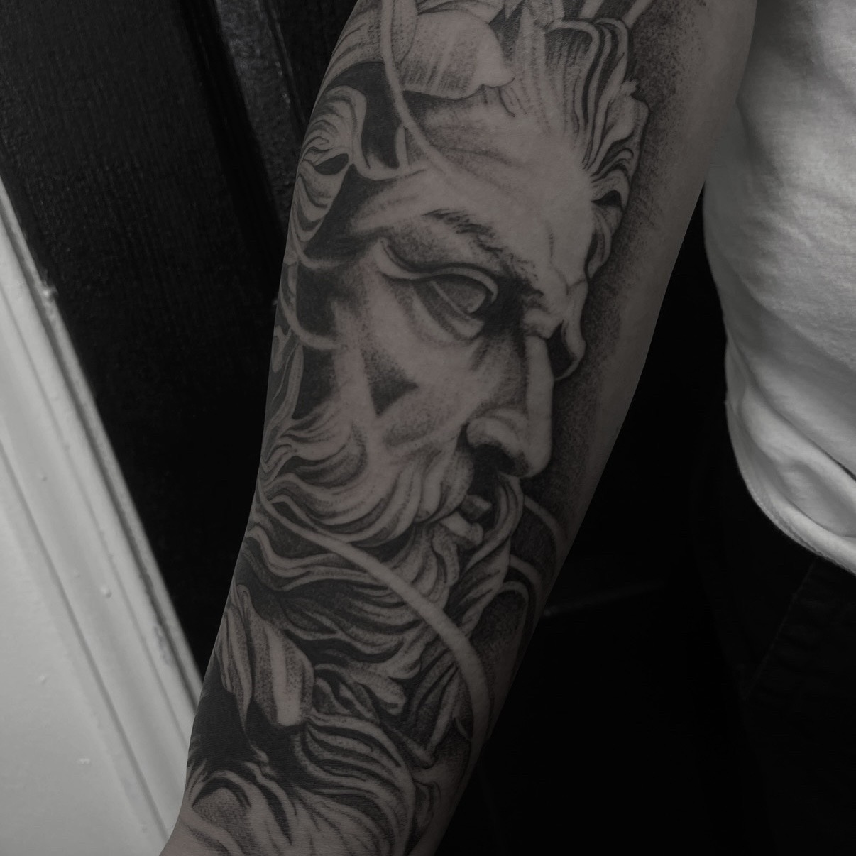 Black & Grey + Realism sculpture tattoo on Forearm by Tattoos_By_Danny_Cruz on TattMe