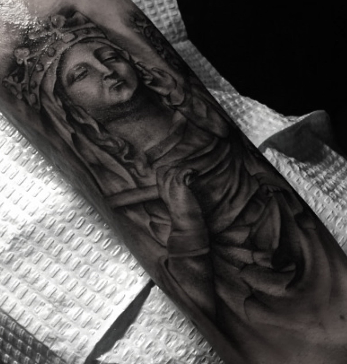 Black & Grey + Realism woman tattoo on Forearm by Tattoos_By_Danny_Cruz on TattMe