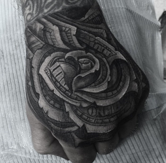 Black & Grey + Portrait Realism money rose tattoo by Tattoos_By_Danny_Cruz on TattMe