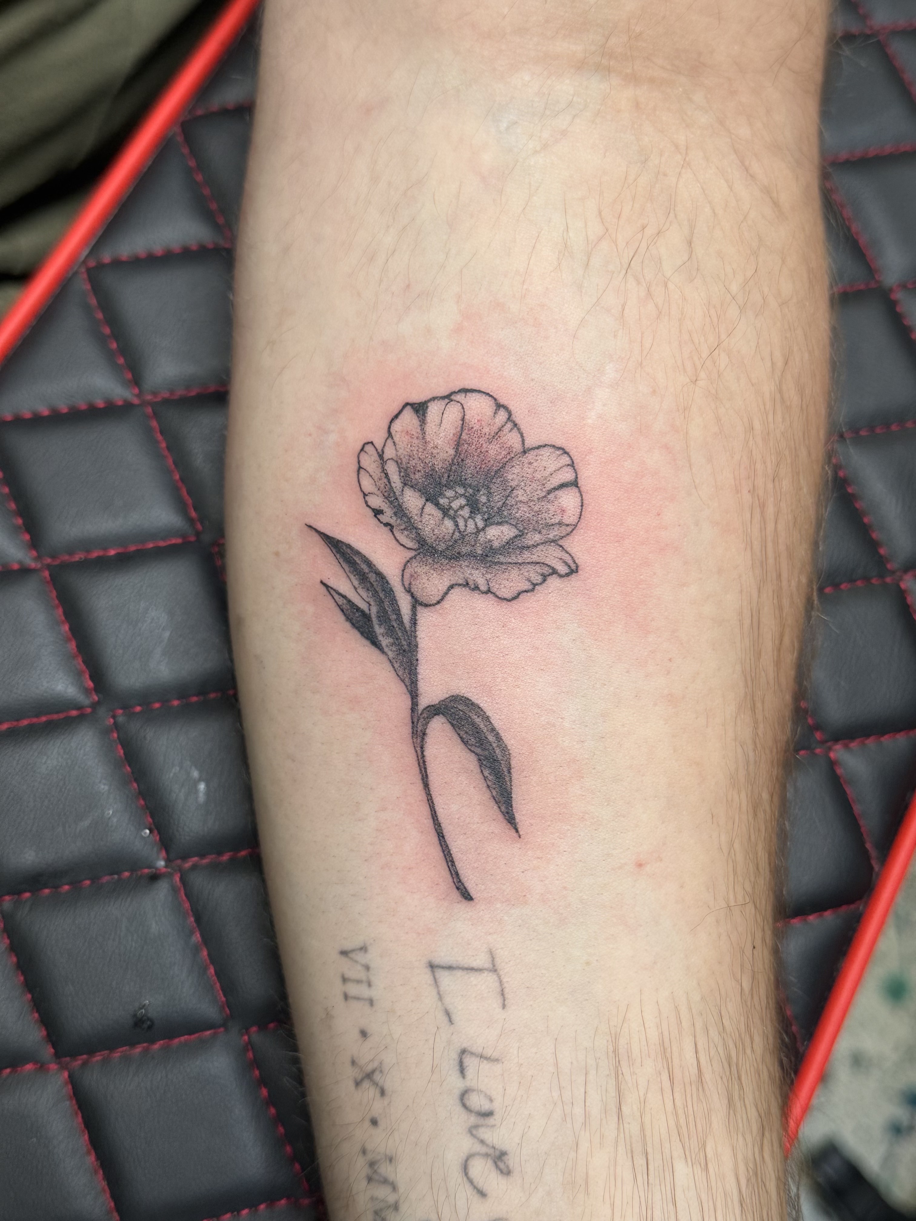 Fine Line flower tattoo by needleworks_tattoo_studio on TattMe